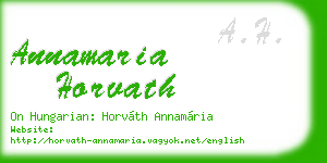 annamaria horvath business card